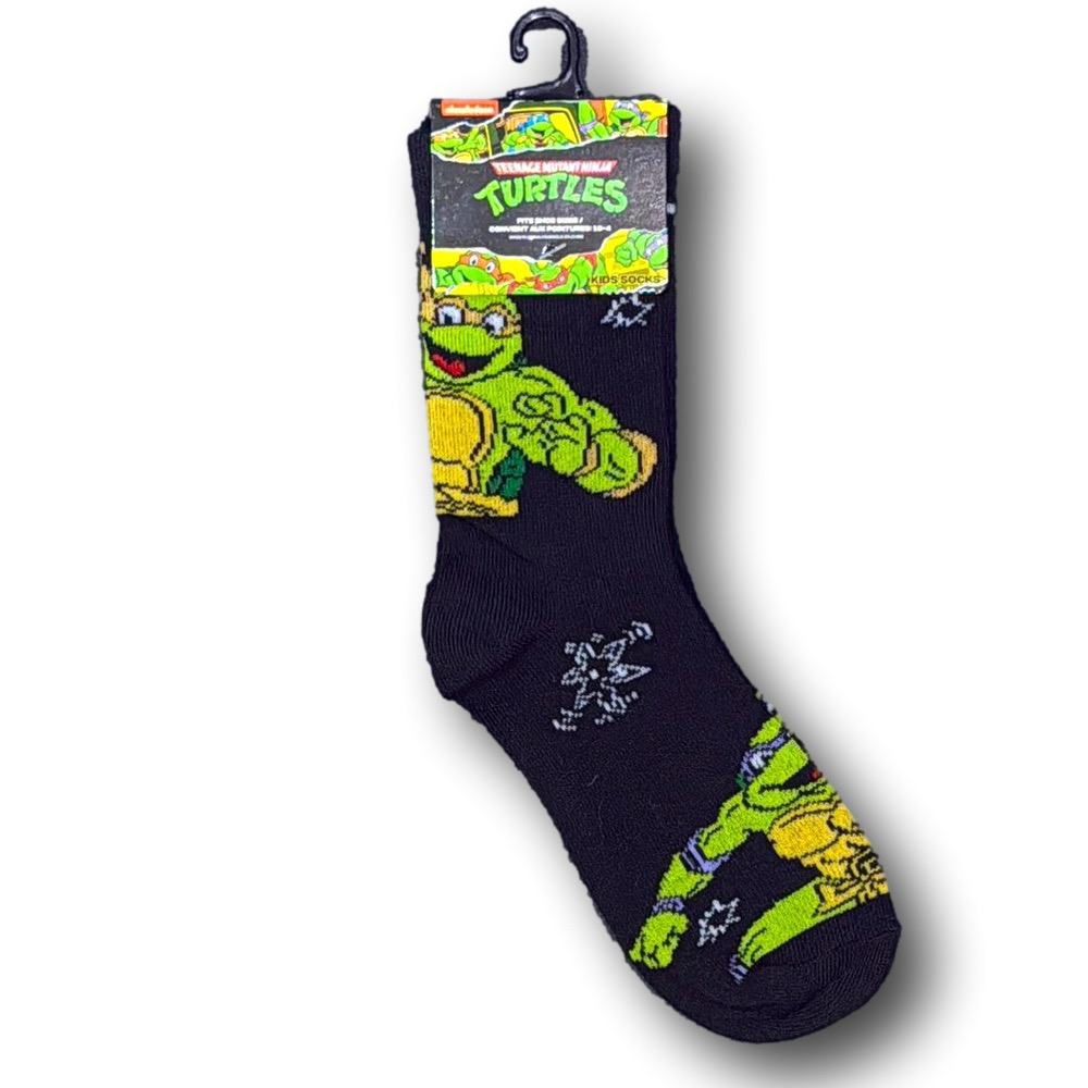Kids Teenage Mutant Ninja Turtles TMNT Funny Novelty Crew Socks - NWT
